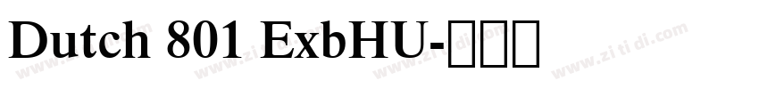 Dutch 801 ExbHU字体转换